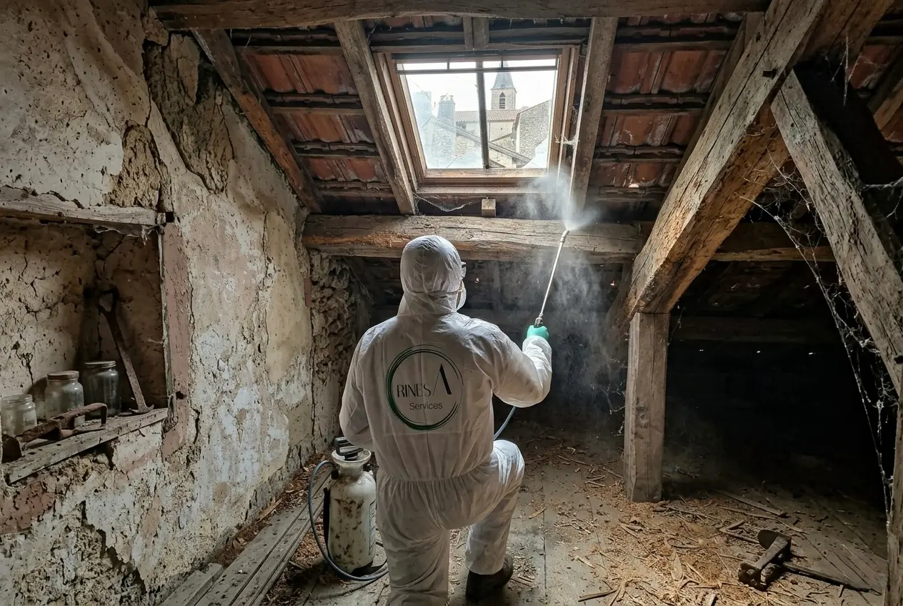 Expert réalisant un traitement des termites à Paris